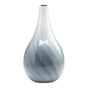 Cyan lighting-02934-Petra - Large Vase - 13.5 Inches Wide by 23.5 Inches High   White/Smoked Finish