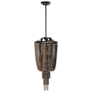 Cyan lighting-04465-Marcello - Four Light Pendant - 11 Inches Wide by 26 Inches High   Oiled Bronze Finish