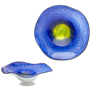 Cyan lighting-04492-Large Art Glass Bowl - 19.75 Inches Wide by 7.5 Inches High   Cobalt Blue Finish