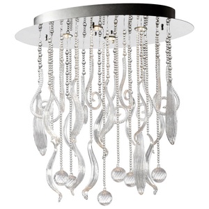 Cyan lighting-04668-Mirabelle - Four Light Small Pendant - 29.25 Inches Wide by 29.75 Inches High   Chrome/Clear Finish
