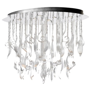Cyan lighting-04669-Mirabelle - Six Light Large Pendant - 45.25 Inches Wide by 34 Inches High   Chrome/Clear Finish