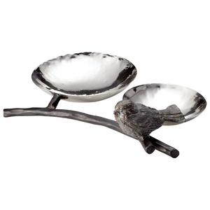 1089548 Cyan lighting-04688-10.5 Inch Bird Tray   Silver/B sku 1089548