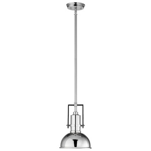 Cyan lighting-04706-Circa - One Light Pendant - 8.5 Inches Wide by 12 Inches High   Chrome Finish