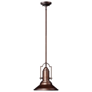 Cyan lighting-04707-Harmen - One Light Pendant - 10.75 Inches Wide by 12 Inches High   Oiled Bronze Finish