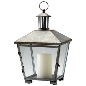 Cyan lighting-04945-De Light - Small Lantern - 12.5 Inches Wide by 19.5 Inches High   Rustic Iron Finish