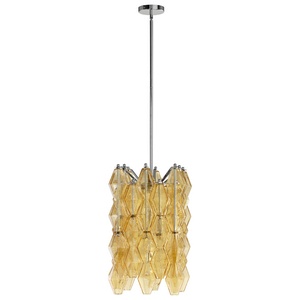 Cyan lighting-05033-Boho - Four Light Small Pendant - 13 Inches Wide by 23.25 Inches High   Amber Finish