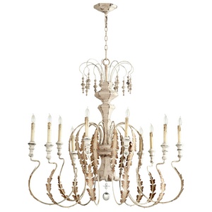 Cyan lighting-05052-Motivo - Ten Light small Chandelier - 43 Inches Wide by 43.5 Inches High   Persian White Finish