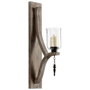 Cyan lighting-05108-Giorno - 4.75 Inch Small Wall Candleholder   Washed Oak Finish