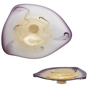 Cyan lighting-05179-Copenhagen - Small Bowl - 18.25 Inches Wide by 18.75 Inches High   Purple/Golden Amber Finish