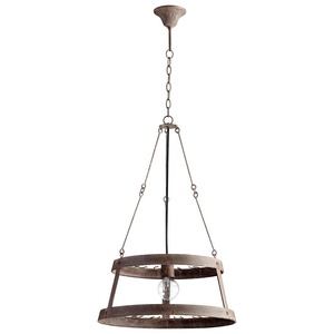 Cyan lighting-05312-Double Winey - One Light small Chandelier - 19.75 Inches Wide by 37.75 Inches High   Rustic Finish