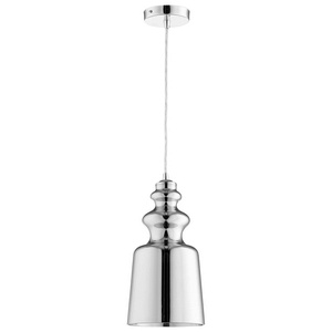 Cyan lighting-05725-Leone - One Light small Pendant - 8 Inches Wide by 16 Inches High   Satin Nickel Finish