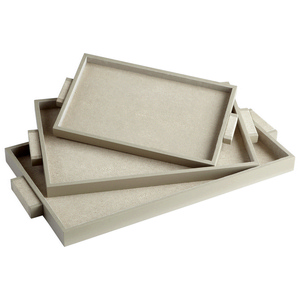 Cyan lighting-06013-Melrose - Large Decorative Tray - 26 Inches Wide by 1.5 Inches High   Shagreen Finish