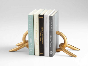 Cyan lighting-06042-5.50 Inch Decorative Goldie Locks Bookend   Gold Finish