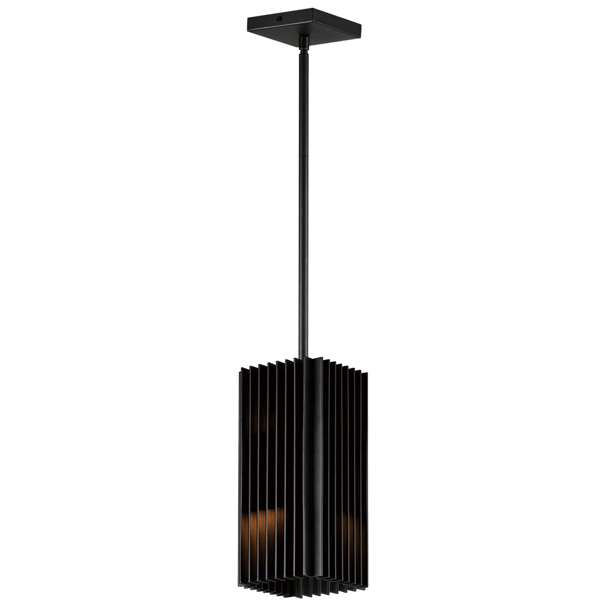 ET2 Lighting E30119-BK Rampart - 12W 2 LED Outdoor Pendant-11.75 Inches Tall and