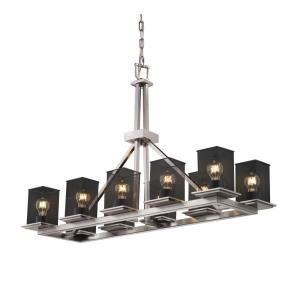 Justice Design Lighting Pendant Chandeliers 1stoplighting Wire Mesh Ten Light Rectangular Ring Montana Chandelier