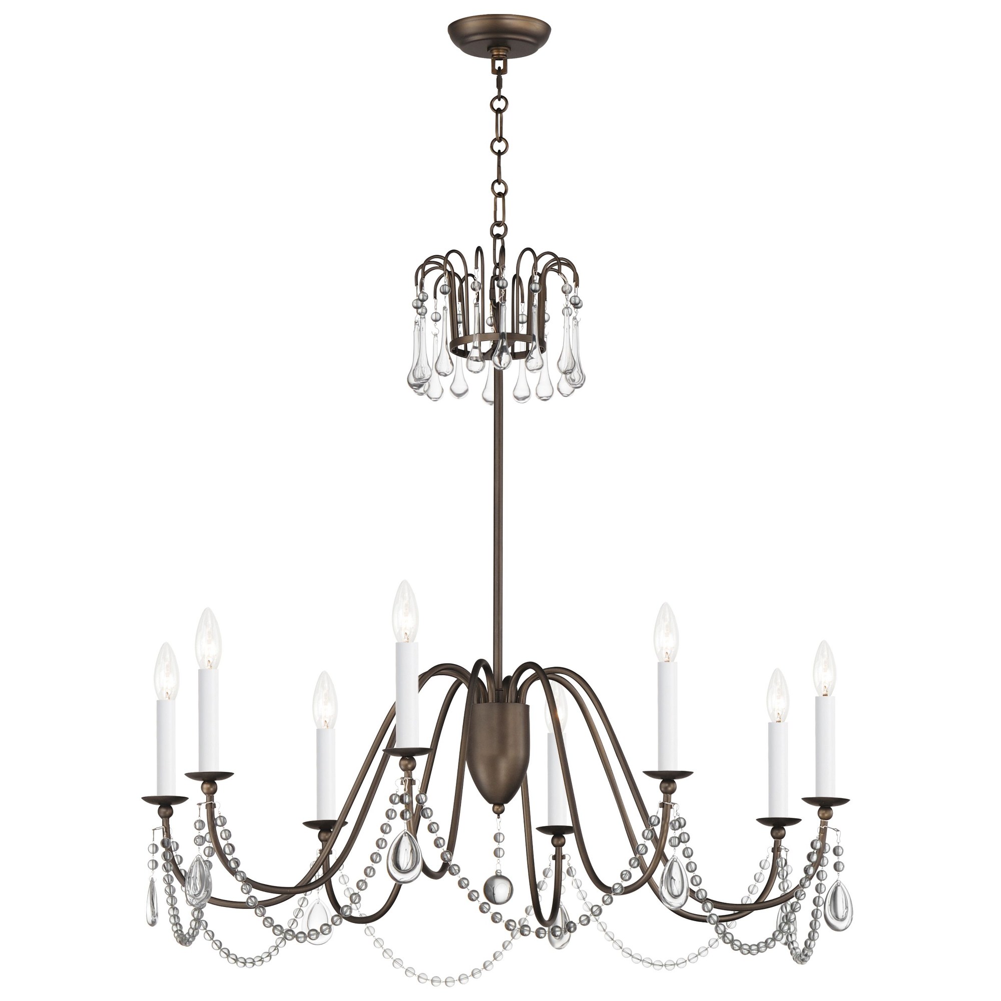 Maxim Lighting 12168CHB/CRY Plumette - 8 Light Chandelier In Traditional