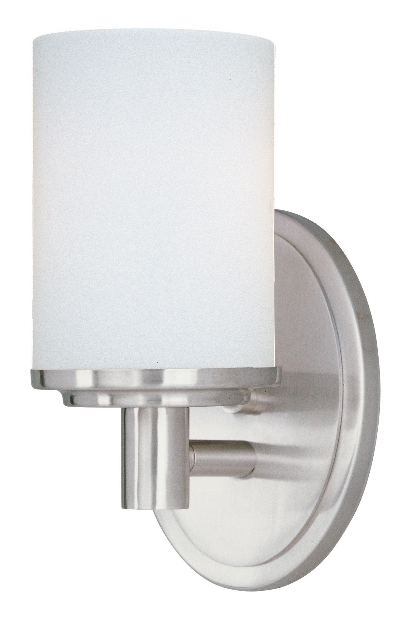 Maxim Lighting 9051SWSN Cylinder 1 Light Modern Bath Vanity Approved for Damp