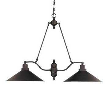 Nuvo Lighting-60/1703-Bridgeview-Two Light Island Chandelier-40 Inches Wide by 28 Inches High   Mission Dust Bronze Finish