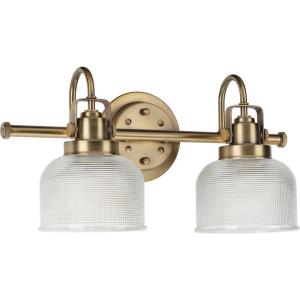Archie - 2 Light in Coastal style - 17 Inches wide by 8.75 Inches high