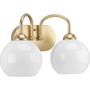 Carisa - 2 Light in Mid-Century Modern style - 15.25 Inches wide by 10 Inches high