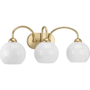 Carisa - 3 Light in Mid-Century Modern style - 25 Inches wide by 10 Inches high