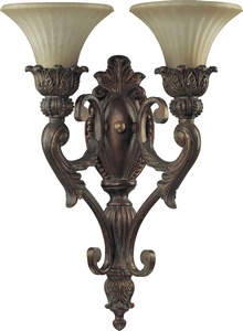 8ct multiple available Quorum Flora 12.5" 2-Light Wall Sconce in Aged Silver 