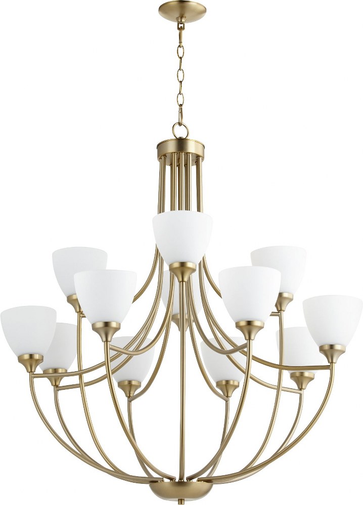 Quorum Lighting 6059-12-80 Enclave - Twelve Light 2-Tier Chandelier in Quorum