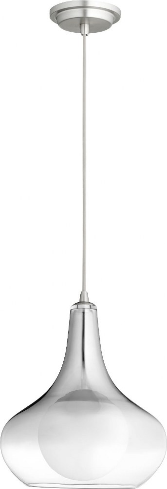 36.25 inches Quorum 6577-2-60 Transitional Two Light Island Pendant from Aspen Collection in Pewter Silver Finish Nickel