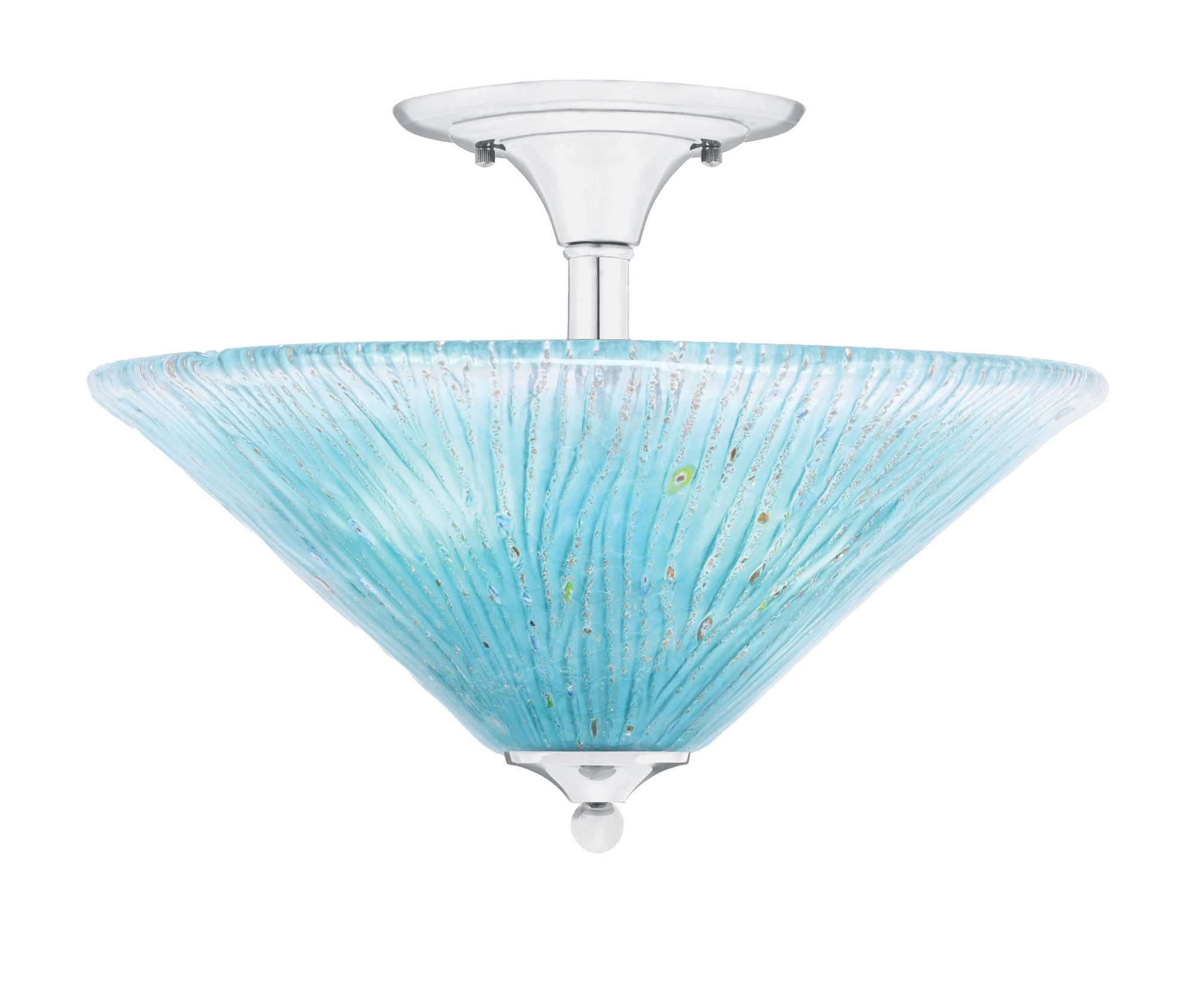 Toltec Lighting 121-CH-715 Any - 2 Light Semi-Flush Mount-12.75 Inches Tall and