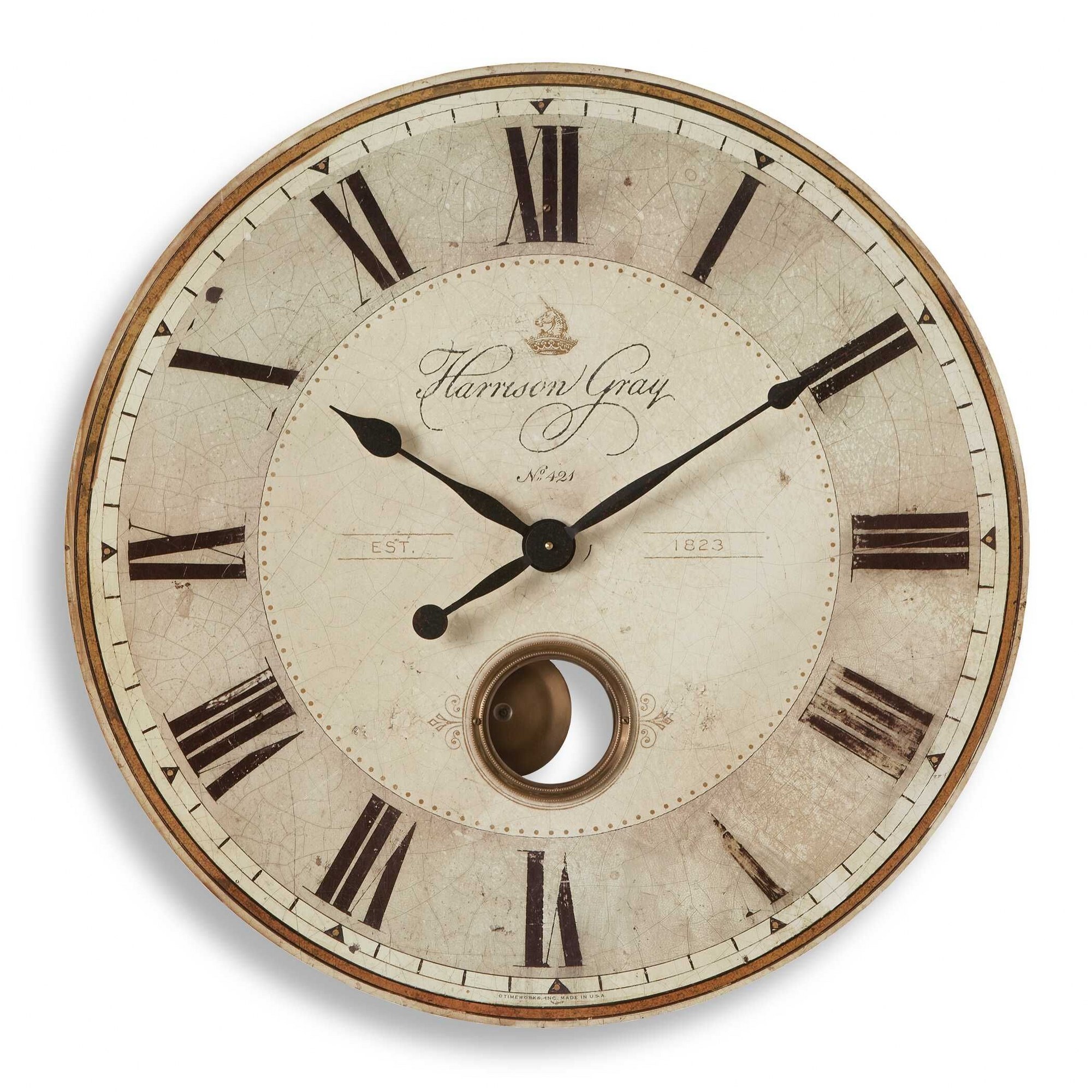 Uttermost 06033 Harrison - 30 inch Wall Clock - 30 inches wide by 2.5 inches - Picture 1 of 5