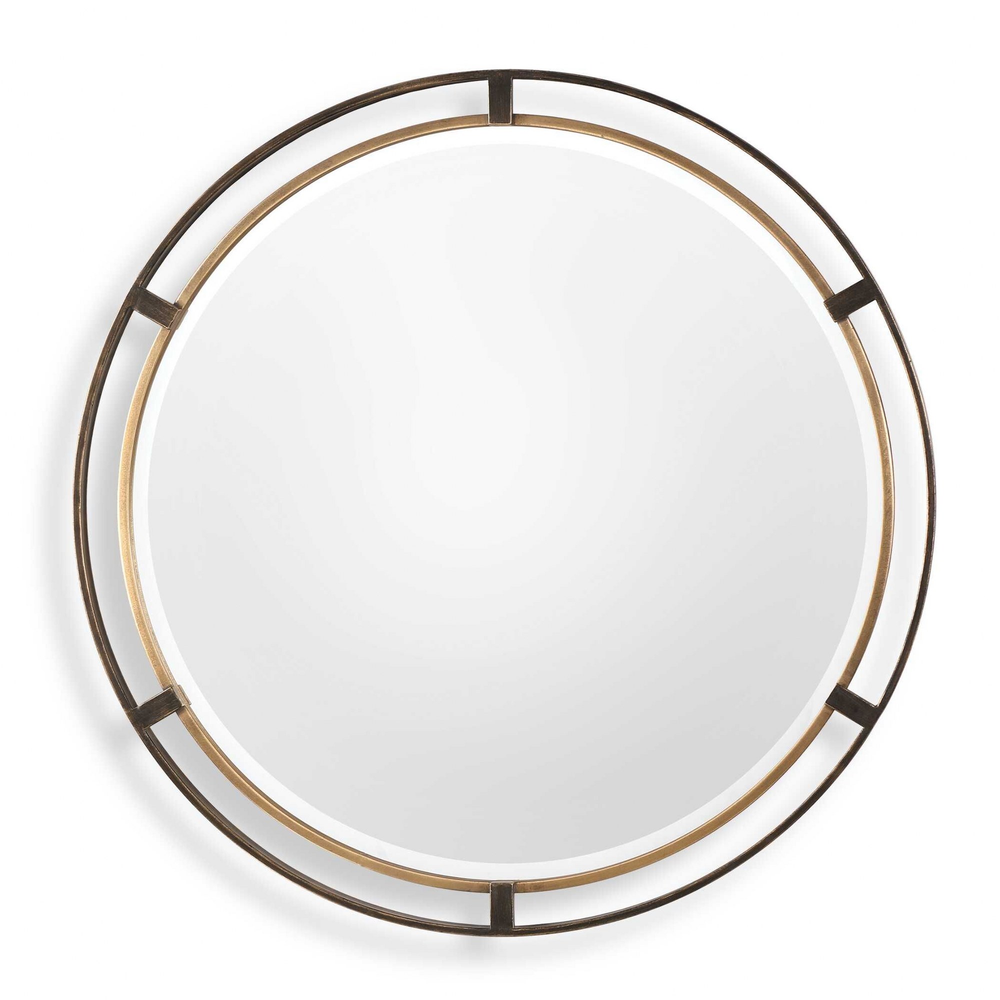 Uttermost 09332 Carrizo - 36.25 inch Round Mirror - 36.25 inches wide by 1.25