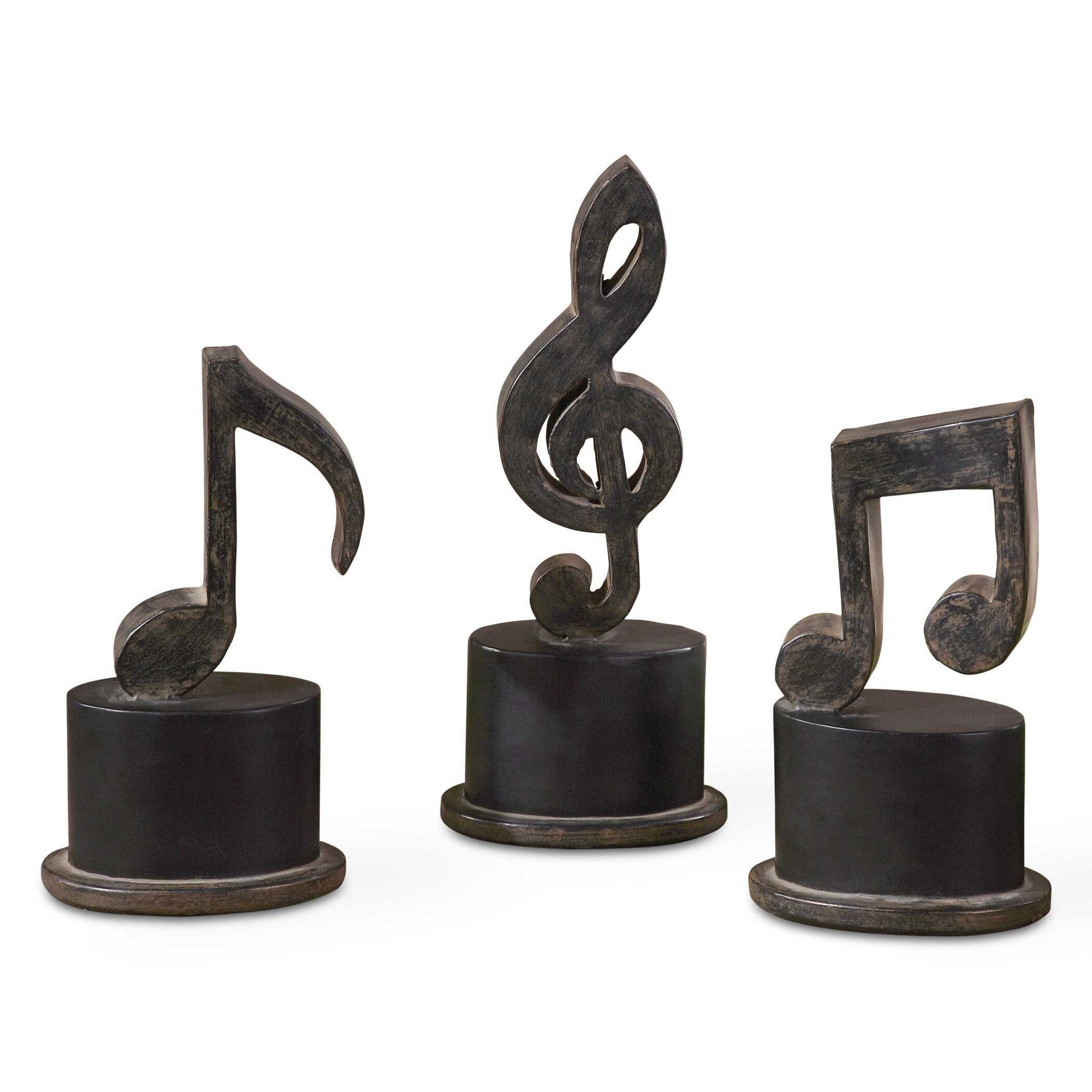 Uttermost 19280 Music Notes - 11.75 inch Figurine (Set of 3) - 4.75 inches wide - Picture 1 of 5