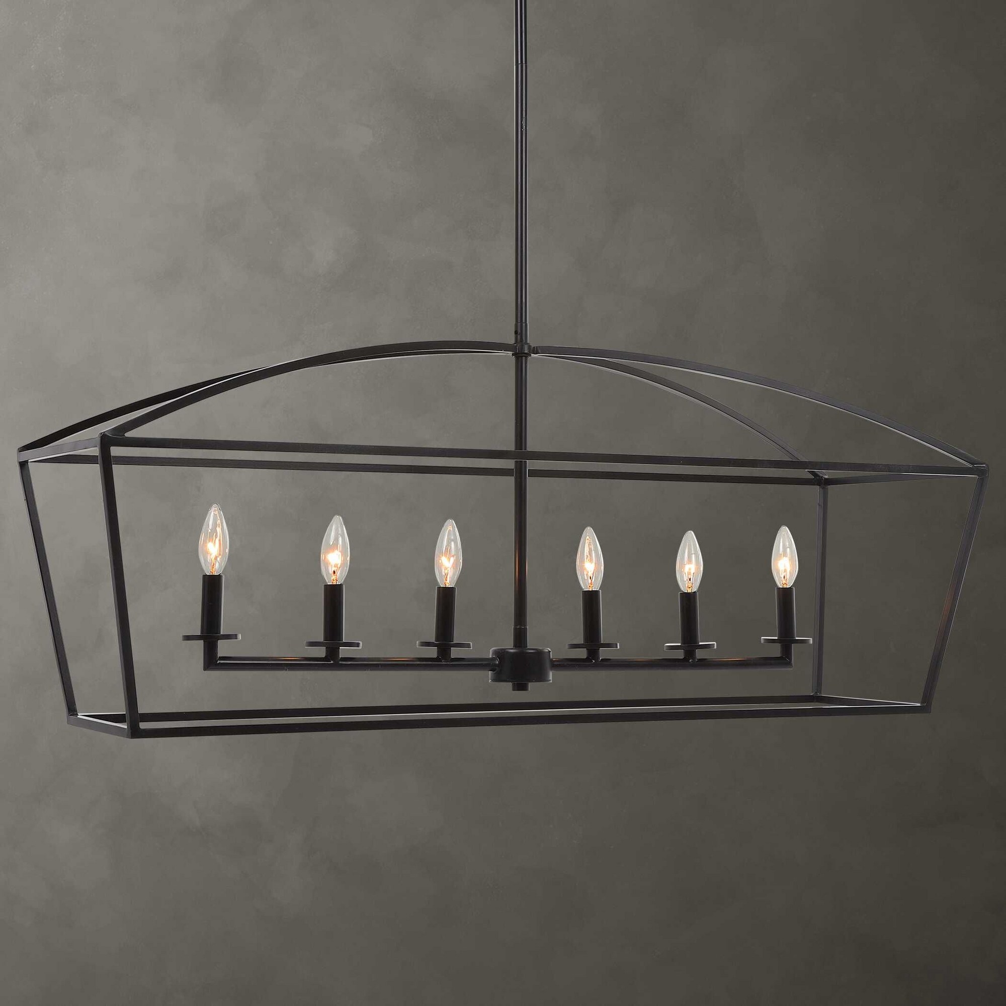Uttermost 21348 Clayton - 6 Light Linear Chandelier -Traditional
