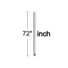 72 Inch Down Rod Length - Brushed Steel Finish