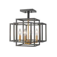 Southcrest - 4 Light Semi-Flush Mount In Casual Style-15 Inches Tall and 13 Inches Wide